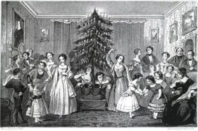 Где была установлена первая рождественская елка