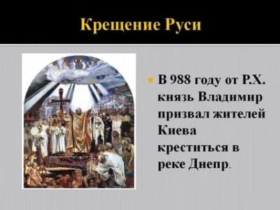 В каком году и где было крещение Руси