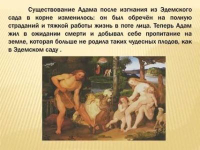 В чем заключается грех Адама и Евы
