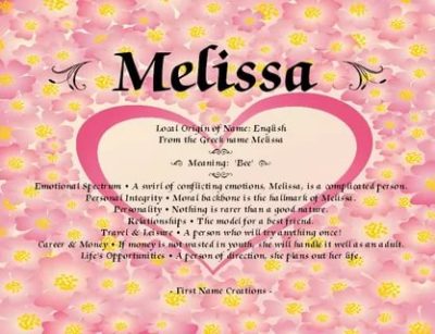 Что означает имя Мелисса