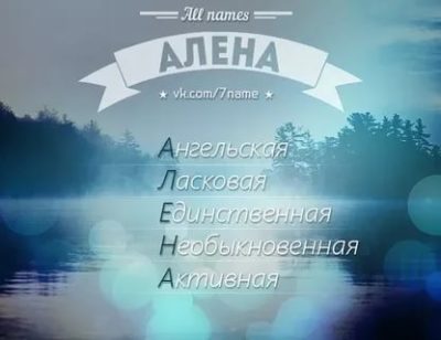 Как пишется имя Алена на украинском